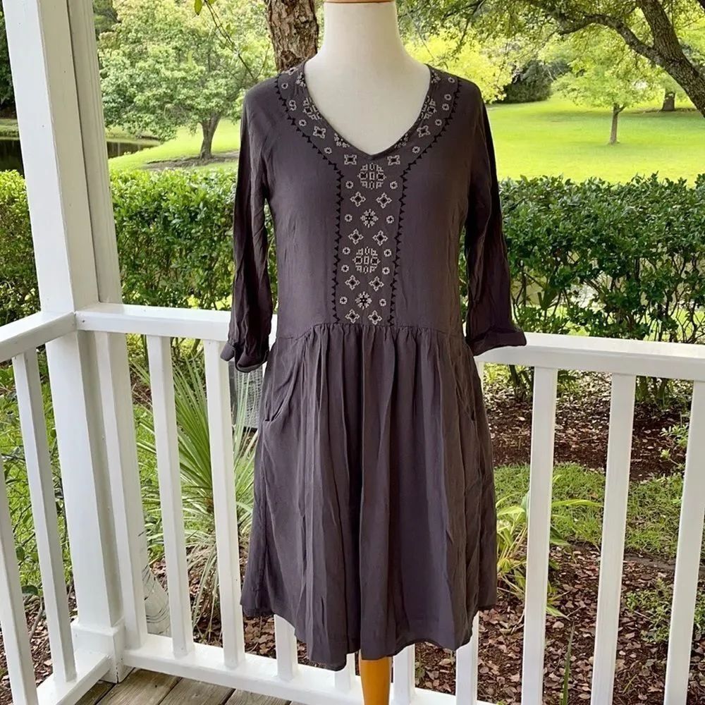Garnet Hill Embroidered Boho Dress | 04
